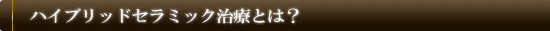 ハイブリッドセラミック治療とは?