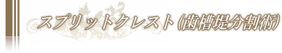 スプリットクレスト(歯槽堤分割術)